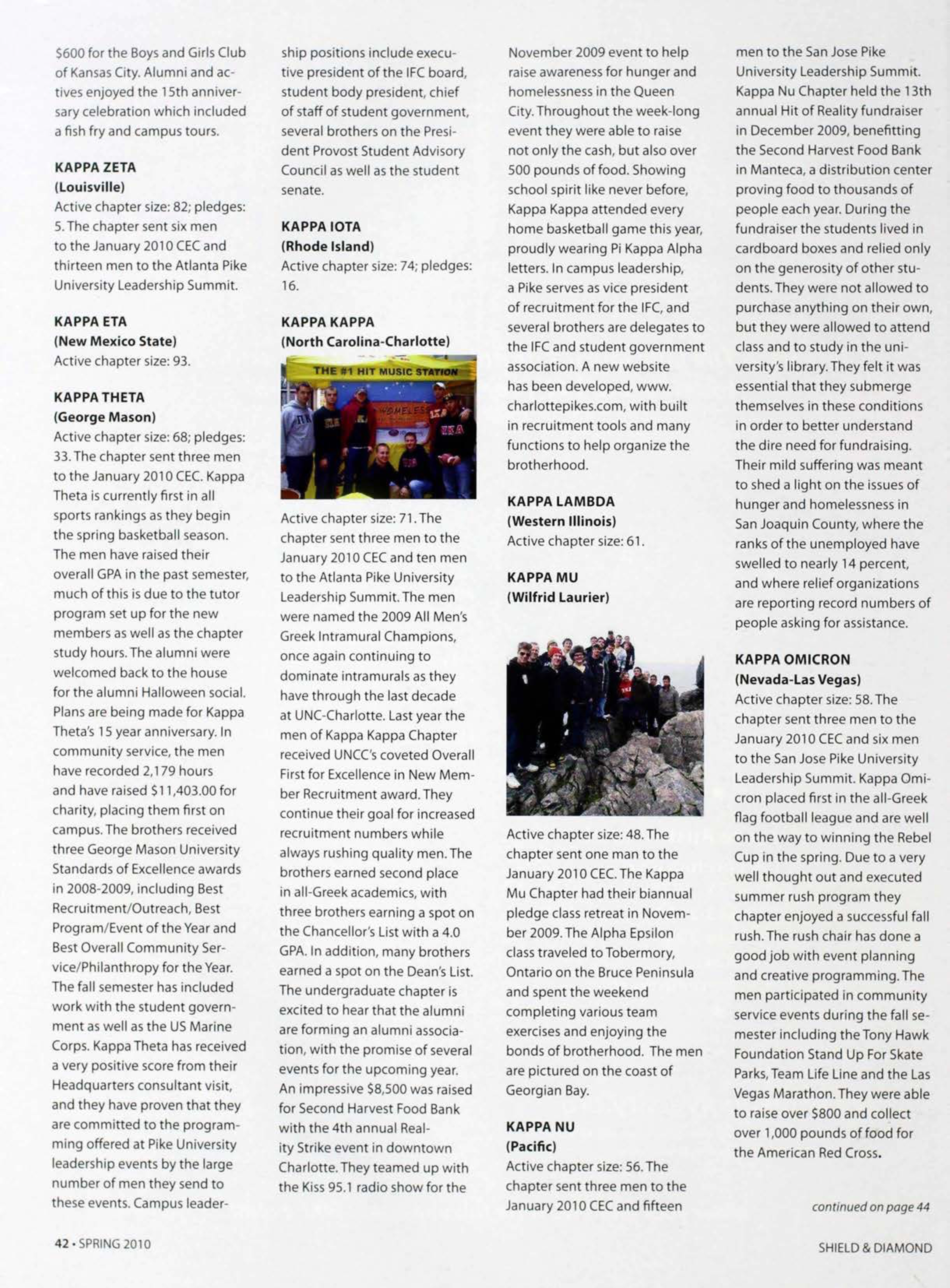 Chapter Notes, Continued, Spring 2010